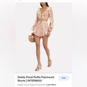 ZIMMERMANN SIZE 0 Goldie floral outfit, top and bottoms. Worn twice.